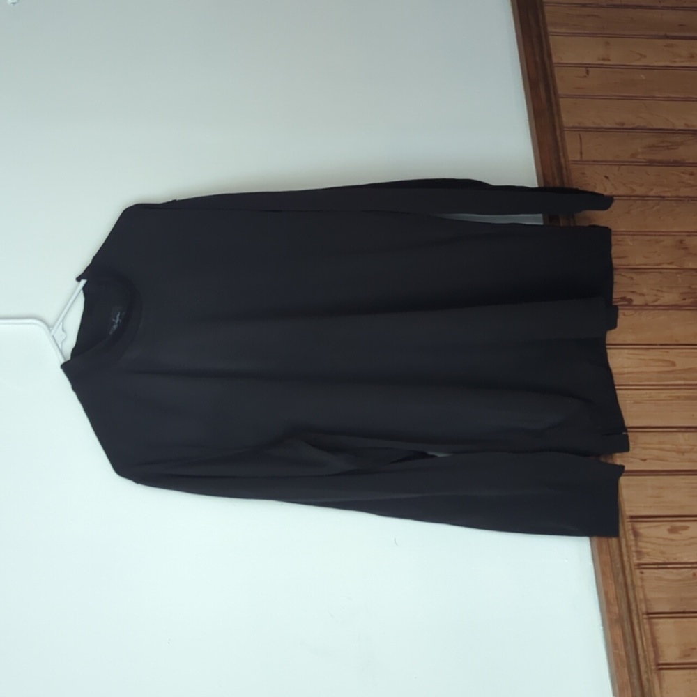 Walter Hagen Black Hydroproof Long Sleeve Mock Neck  Golf Shirt Size Medium
